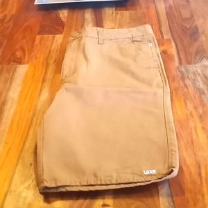 Mens VANS Chino Shorts Brown/Tan 36 EUC